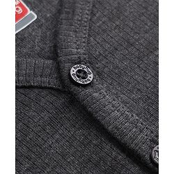 Babyhug Cotton Knit Full Sleeves Solid Thermal Inner Wear- Charcoal Grey