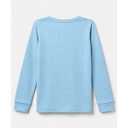 Babyhug Cotton Knit Full Sleeves Solid Thermal Set - Blue