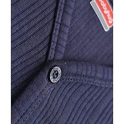 Babyhug Cotton Mix Knit Full Sleeves Front open Thermal Inner Wear - Navy Blue