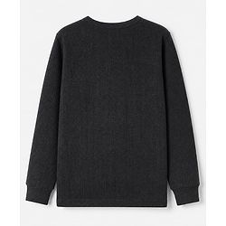 Babyhug Cotton Knit Full Sleeves Solid Thermal Inner Wear - Black