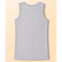 Babyhug Knit Full Sleeves Solid Pullover Vest & Pant Three Piece Thermal Inner Wear Set - Light Grey