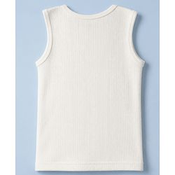 Babyhug Cotton Mix Knit SOLID Thermal Inner Wear Vest - Off White