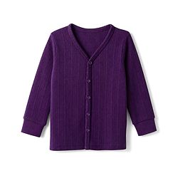 Babyhug Knit Full Sleeves Solid Thermal Inner Wear Vest Pack of 2 - Purple