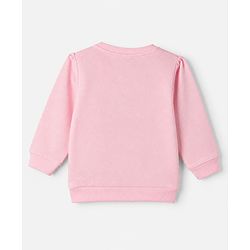 Babyhug Heavy Gauge 100% Cotton Terry Knit Full Sleeves Sweatshirt With Text Print Pack of 2 - Pink & Black