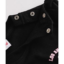 Babyhug Heavy Gauge 100% Cotton Terry Knit Full Sleeves Sweatshirt With Text Print Pack of 2 - Pink & Black