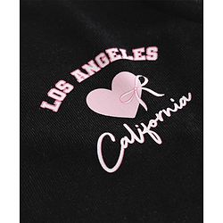 Babyhug Heavy Gauge 100% Cotton Terry Knit Full Sleeves Sweatshirt With Text Print Pack of 2 - Pink & Black
