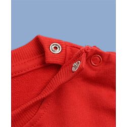 Babyhug Heavy Gauge Terry Knit Sweatshirt with Full Sleeves and Cherries Print Pack of 2 - Red & Cream