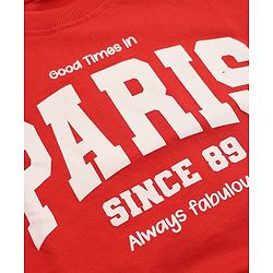 Babyhug Heavy Gauge Terry Knit Sweatshirt with Full Sleeves and Cherries Print Pack of 2 - Red & Cream