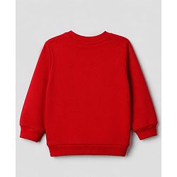 Babyhug 100% Cotton Terry Full Sleeves Sweatshirts With Fruits Print Pack of 2 - White & Red