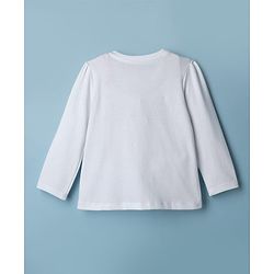 Babyhug Disney Single Jersey Knit Full Sleeves T-Shirt & Pyjama Night Suit with Marie Graphics - White