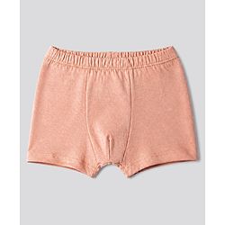 Babyhug 100% Cotton Single Jersey Knit Striped Trunk with Dinosaur Print Pack of 3 - White & Peach