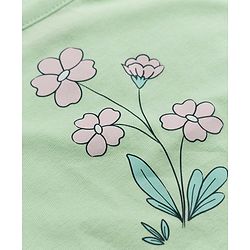 Babyhug 100% Cotton Single Jersey Bloomers With Floral Print Pack of 3 - Green White Yellow