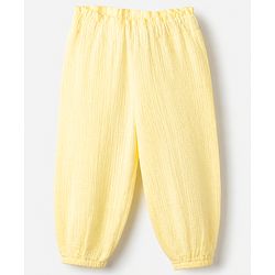 Babyhug 100% Cotton Terry Knit Full Sleeves Top and Joggers Set - Yellow