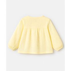 Babyhug 100% Cotton Terry Knit Full Sleeves Top and Joggers Set - Yellow
