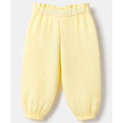 Babyhug 100% Cotton Terry Knit Full Sleeves Top and Joggers Set - Yellow