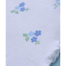 Babyhug Cotton Lycra Knit Skivi Winter T-Shirts with Full Sleeves and Cutie Text with Floral Print - White