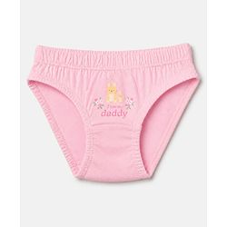 Babyhug 100% Cotton Single Jersey Knit Panties With Floral & Polka Dots Print Pack of 3 - Pink Orange & White