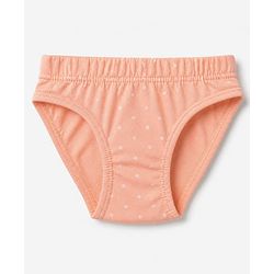 Babyhug 100% Cotton Single Jersey Knit Panties With Floral & Polka Dots Print Pack of 3 - Pink Orange & White