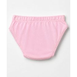 Babyhug 100% Cotton Single Jersey Knit Panties With Floral & Polka Dots Print Pack of 3 - Pink Orange & White