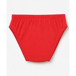 Babyhug 100% Cotton Single Jersey Knit Panties With Polka Dot & Floral Print Pack of 3 - Pink, Red & Beige