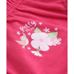 Babyhug 100% Cotton Single Jersey Knit Panties With Floral Print Pack of 3 - Pink and White
