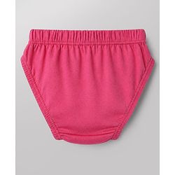 Babyhug 100% Cotton Single Jersey Knit Panties With Floral Print Pack of 3 - Pink and White