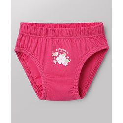 Babyhug 100% Cotton Single Jersey Knit Panties With Floral Print Pack of 3 - Pink and White