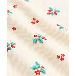 Babyhug Cotton Knit Skivi Winter T-Shirt with Full Sleeves and Floral Print in White