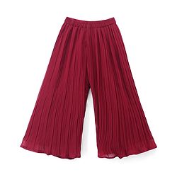 Babyhug Georgette Woven Three Fourth Sleeves Kurti, Palazzo and Dupatta with Floral Sequins in Maroon