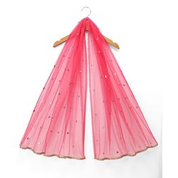 Babyhug Brocade Woven Flared Full Sleeves Embroidered Choli & Floral Printed Lehenga Set With Dupatta - Dark Pink