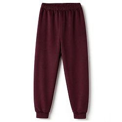 Babyhug Velour Knit Full Sleeves Star Printed Hooded Front Open Winter Wear Suit - Wine