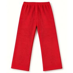Babyhug Velour Knit Full Length Solid Wide Legged Fleece & Woollen Pant - Red