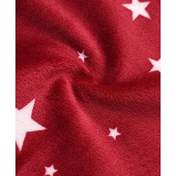 Babyhug Velour Knit Full Length Star Printed Wide Legged Fleece & Woollen Pant -Maroon