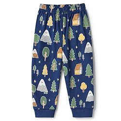 Babyhug 100% Cotton Knit Full Sleeves T-Shirt & Pyjama Night Suit with Bear & Truck Print - Blue