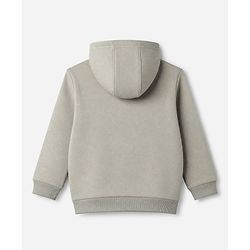 Babyhug Heavy Gauge Warm Fleece Knit Sweatshirt With Full Sleeves in Grey