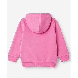 Babyhug Cotton Blend Heavy Gauge Warm Fleece Full Sleeves Solid Sweatshirt - Pink