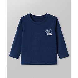 Babyhug 100% Cotton Knit Full Sleeves Tshirts With Vehicle Print Pack Of 3 - Orange & Blue