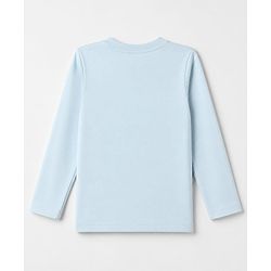 Babyhug 100% Cotton Knit Full Sleeves T-Shirts with Bear Raccoon Tiger Koala Puppy Print Pack of 5 - Light Blue Beige Cream Light Green Brown