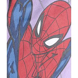 Babyhug Marvel 100% Cotton Single Jersey Knit T-Shirt with Full Sleeves and Spiderman Graphic Print - Lavender