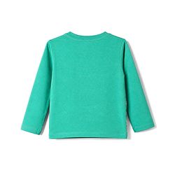 Babyhug Marvel 100% Cotton Knit T-Shirt with Full Sleeves and Spider-Man Print in Mint