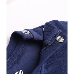 Babyhug Disney Cotton Single Jersey Knit T-Shirt with Full Sleeves and Simba Print - Navy Blue