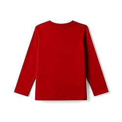 Babyhug Disney Cotton Single Jersey Knit Full Sleeves T-Shirt with Simba King Print - Red