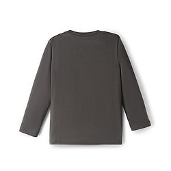Babyhug Disney Cotton Single Jersey Knit T-Shirt with Full Sleeves and The Lion King Print in Grey for 9-12 Months