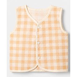 Babyhug 100% Cotton Cambric Woven Jhablas with Sleeveless and Bear Print Pack of 3 - Green Peach & Orange