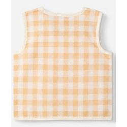 Babyhug 100% Cotton Cambric Woven Jhablas with Sleeveless and Bear Print Pack of 3 - Green Peach & Orange