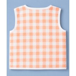 Babyhug 100% Cotton Cambric Woven Sleeveless Jhablas with Fox Print Pack of 3 - White Green & Orange