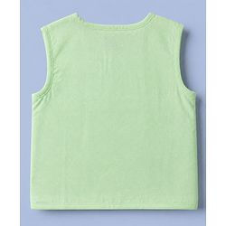 Babyhug 100% Cotton Cambric Woven Sleeveless Jhablas with Fox Print Pack of 3 - White Green & Orange