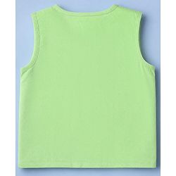 Babyhug 100% Cotton Cambric Woven Jhablas with Sleeveless and Lion Print Pack of 3 - Green Peach & White