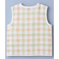 Babyhug 100% Cotton Cambric Woven Jhablas with Sleeveless and Lion Print Pack of 3 - Green Peach & White