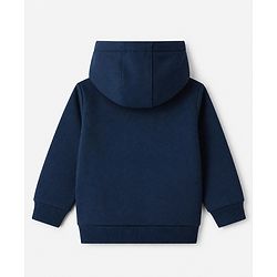 Babyhug Heavy Gauge Fleece Knit Warm Full Sleeves Hooded Sweatjacket - Navy Blue